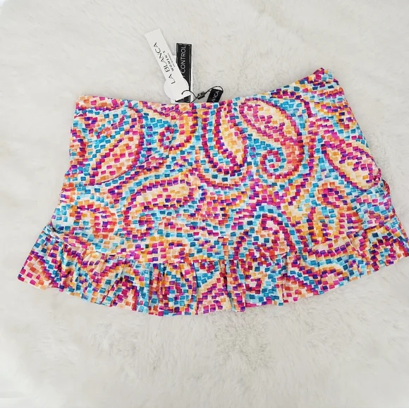 LA BLANCA🐙 Pebble Ruffle Cover-Up Skirt SIZE 18W - Picture 5 of 7